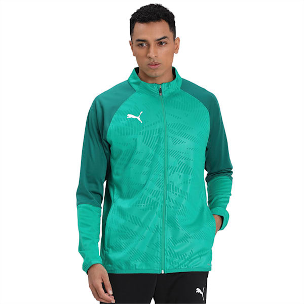 CUP Training Poly Core dryCELL Men's Football Training Jacket, Pepper Green-Alpine Green, extralarge-IND