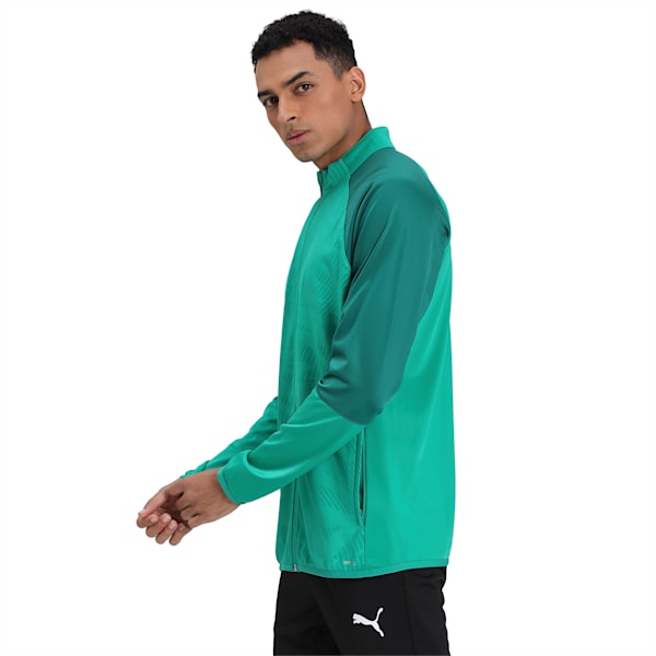 CUP Training Poly Core dryCELL Men's Football Training Jacket, Pepper Green-Alpine Green