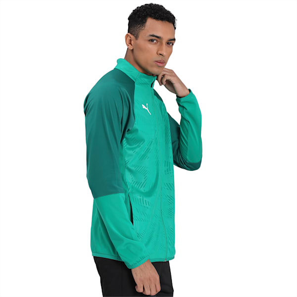 CUP Training Poly Core dryCELL Men's Football Training Jacket, Pepper Green-Alpine Green