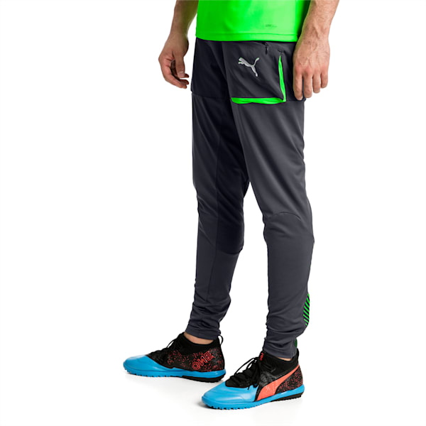 ftblNXT Men’s Pro Training Pants, Ebony-Green Gecko, extralarge