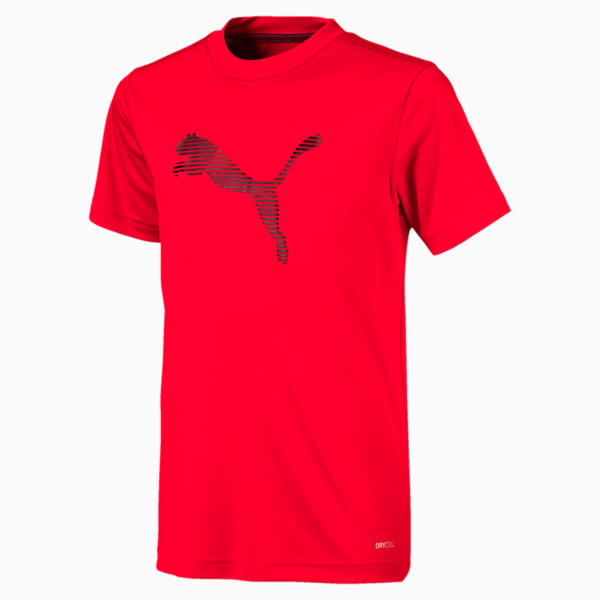 ftblPLAY Logo Tee Jr, Puma Red-Burgundy, extralarge-IND