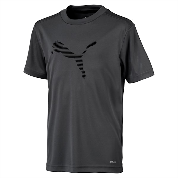 ftblPLAY Logo Tee Jr, Asphalt-Puma Black, extralarge-IND