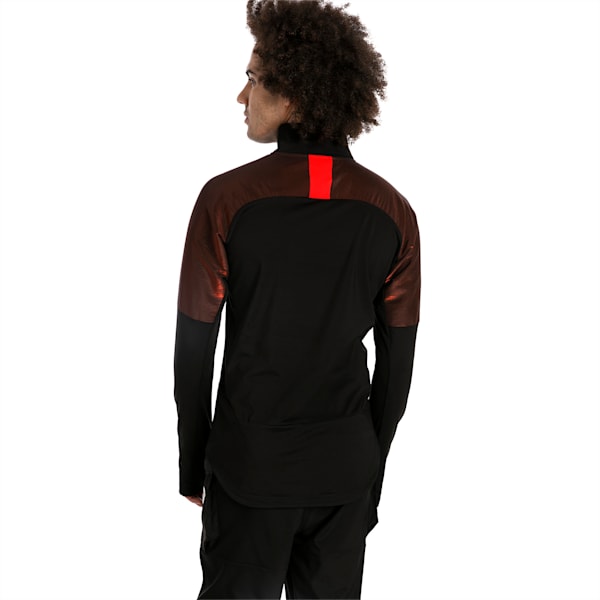 ftblNXT Men's 1/4 Zip Top, Puma Black-Red Blast, extralarge