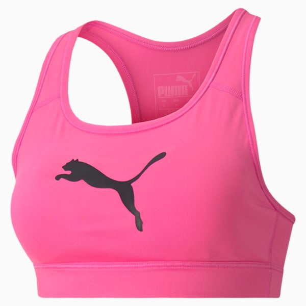 LIGA dryCELL Women's Sports Bra, Luminous Pink-Puma Black, extralarge-IND