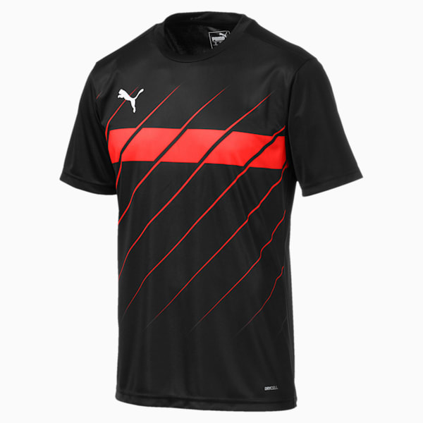 ftblPLAY Graphic dryCELL Men's Shirt, Puma Black-Nrgy Red, extralarge-IND