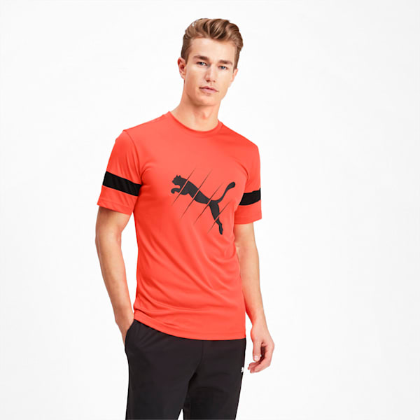 ftblPLAY Logo Men's Tee, Nrgy Red-Puma Black, extralarge-IND