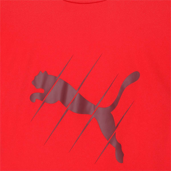 ftblPLAY dryCELL Logo Boys' T-Shirt, Puma Red-Burgundy