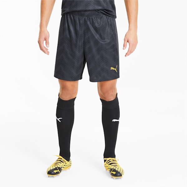 ftblNXT Men's Graphic Shorts, Puma Black-ULTRA YELLOW, extralarge