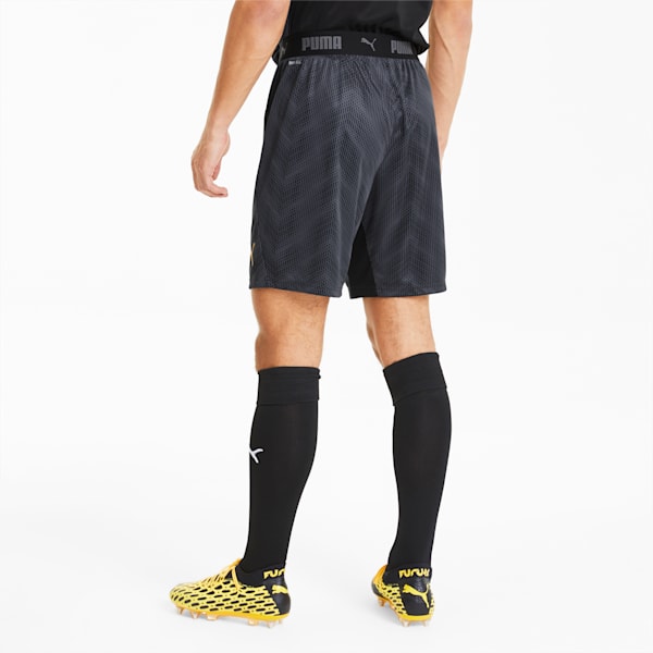 ftblNXT Men's Graphic Shorts, Puma Black-ULTRA YELLOW, extralarge