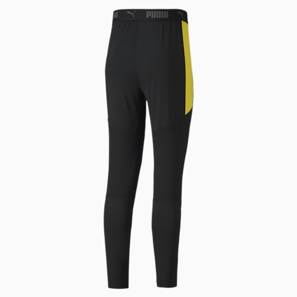 fbtlNXT Men's Soccer Pants, Puma Black-ULTRA YELLOW, extralarge