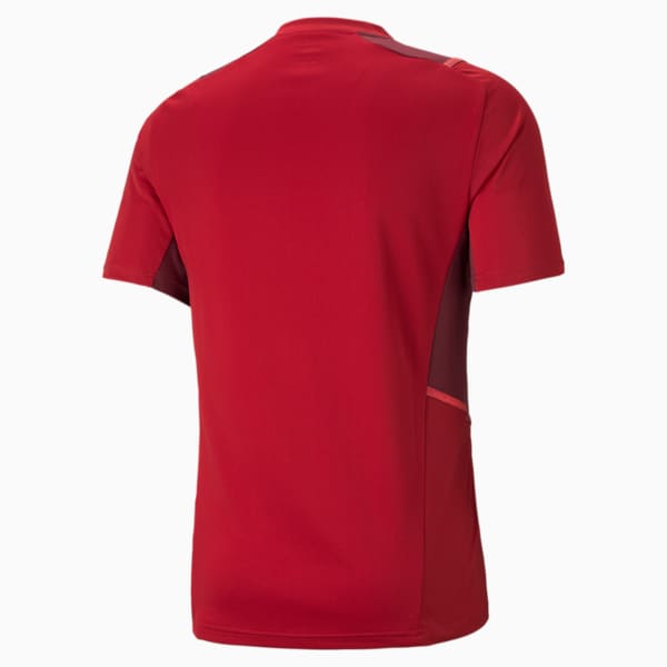 teamCUP Training Men's Football Jersey, Chili Pepper-Cordovan-Red Blast, extralarge-IND