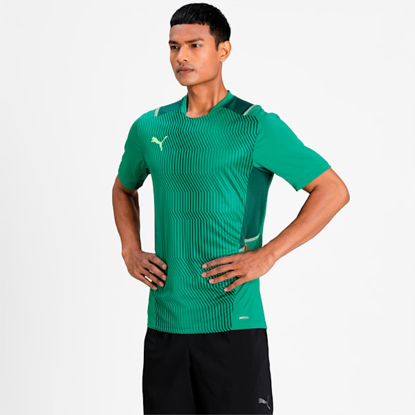 teamCUP Training Men's Football Jersey, Amazon Green-Dark Green-Green Gecko, extralarge-IND