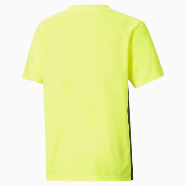 ftblPLAY Logo dryCELL Kid's  T-shirt, Yellow Alert-Puma Black, extralarge-IND