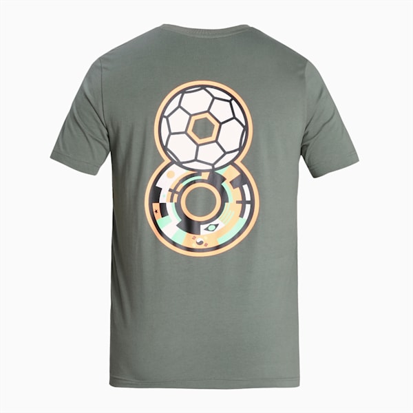 365 Football Men's T-Shirt, Thyme-Fizzy Orange, extralarge-IND