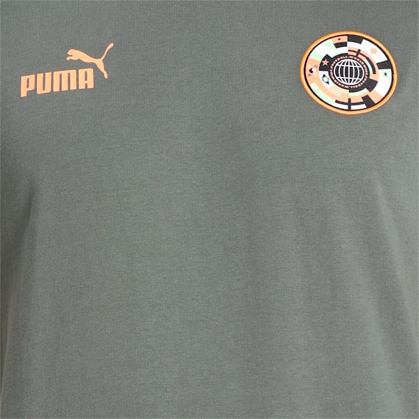 365 Football Men's T-Shirt, Thyme-Fizzy Orange, extralarge-IND