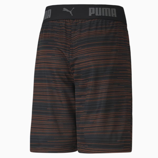 ftblNXT Graphic dryCELL Kid's Shorts, Puma Black-Shocking Orange, extralarge-IND