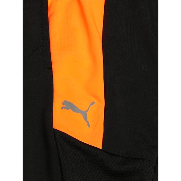 ftblNXT Knitted Slim Fit Kid's Pants, Puma Black-Shocking Orange
