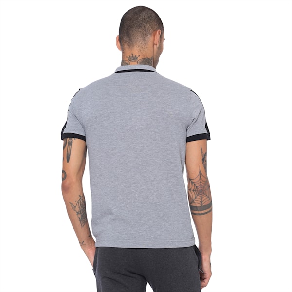 Travel Men's Polo, Medium Gray Heather-Puma Bla