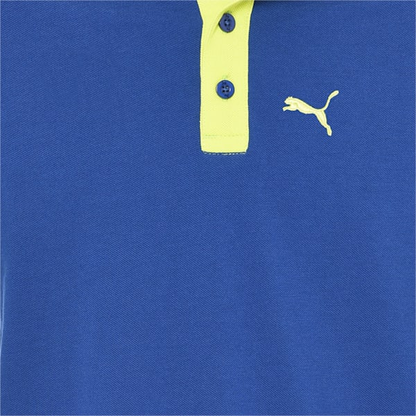 Travel Men's Polo, Sodalite Blue-Limepunch