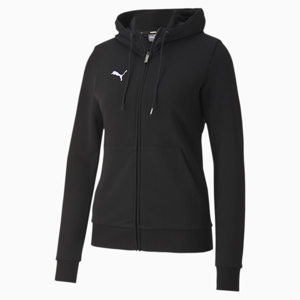 teamGOAL 23 Casuals Hooded Girl's Football Track Jacket, Puma Black, extralarge-IND