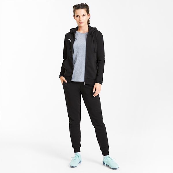 teamGOAL 23 Casuals Hooded Girl's Football Track Jacket, Puma Black, extralarge-IND