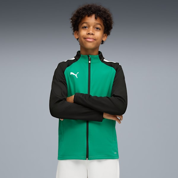teamLIGA Training Jacket Youth, Pepper Green-Puma Black, extralarge
