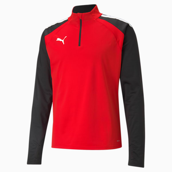 teamLIGA Quarter-Zip Men's Football Top, Puma Red-Puma Black