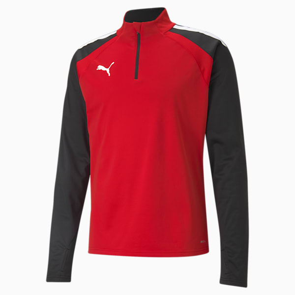 teamLIGA Quarter-Zip Men's Football Top, Puma Red-Puma Black, extralarge-IND