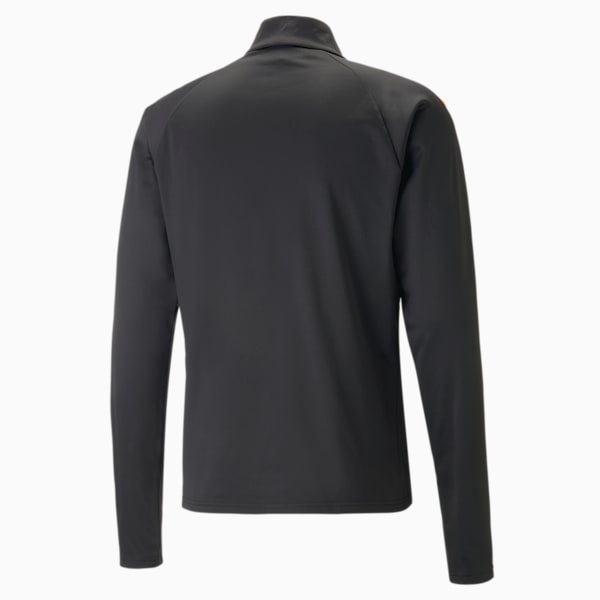 teamLIGA Quarter-Zip Men's Football Top, PUMA Black-Ultra Orange