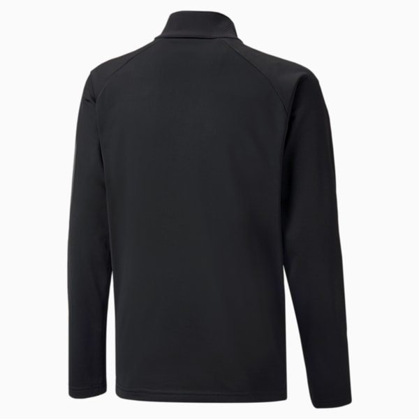 teamLIGA Quarter-Zip Youth Football Top, Puma Black-Puma White, extralarge-GBR
