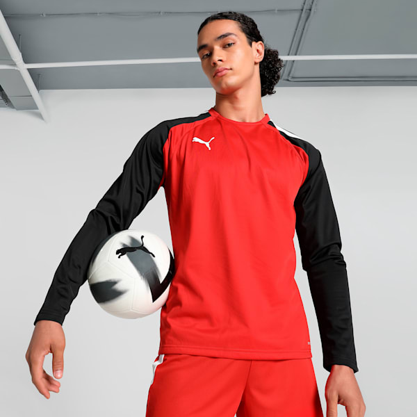 teamLIGA Men's Football Training Sweater, Puma Red-Puma Black, extralarge-IND
