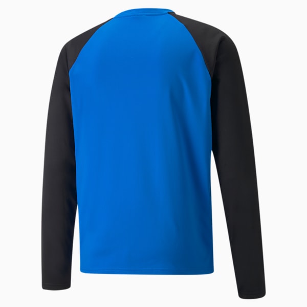 teamLIGA Men's Football Training Sweater, Electric Blue Lemonade-Puma Black, extralarge-IND