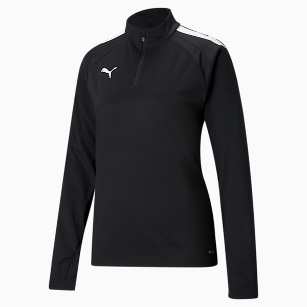 teamLIGA Quarter-Zip Women's Football Top, Puma Black-Puma White, extralarge-GBR