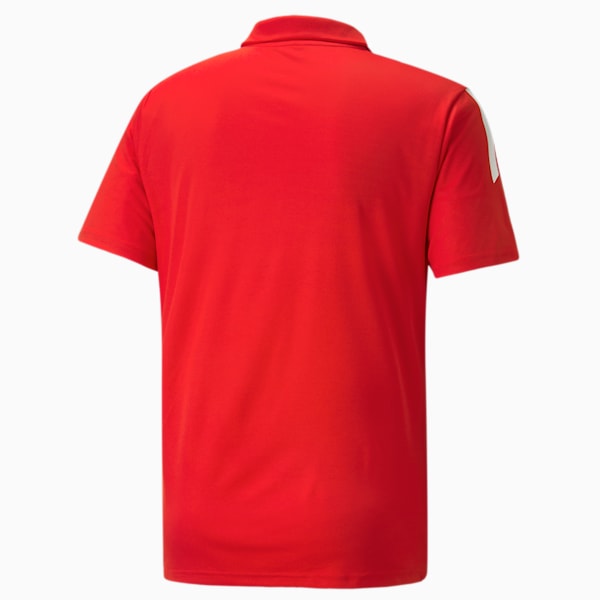 teamLIGA Sideline Men's Football Polo Shirt, Puma Red-Puma White, extralarge-IND
