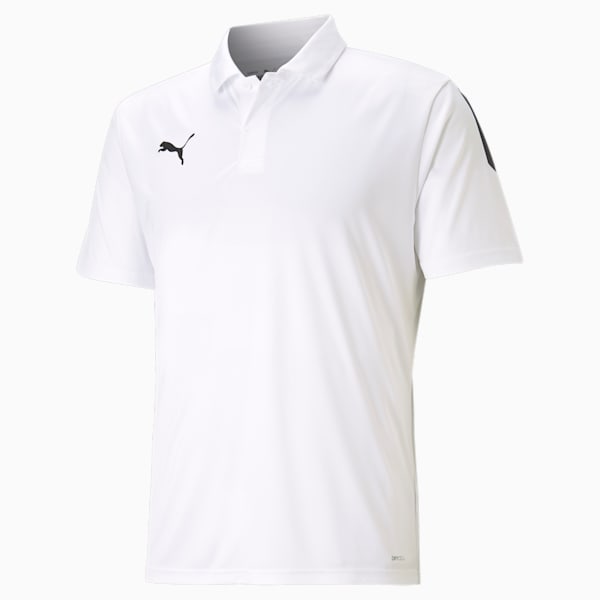 teamLIGA Sideline Men's Football Polo Shirt, Puma White-Puma Black, extralarge-IND