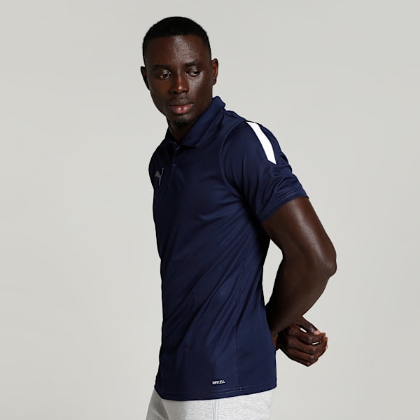teamLIGA Sideline Men's Football Polo Shirt, Peacoat-Puma White, extralarge-IND