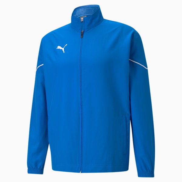 teamRISE Sideline Men's Football Jacket, Electric Blue Lemonade-Puma Black, extralarge-IND