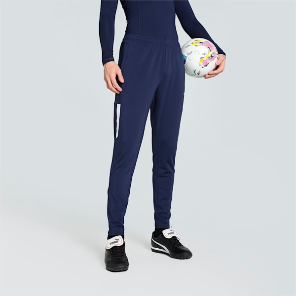 teamLIGA Pro Training Men's Football Pants, Peacoat-Puma White, extralarge-IND