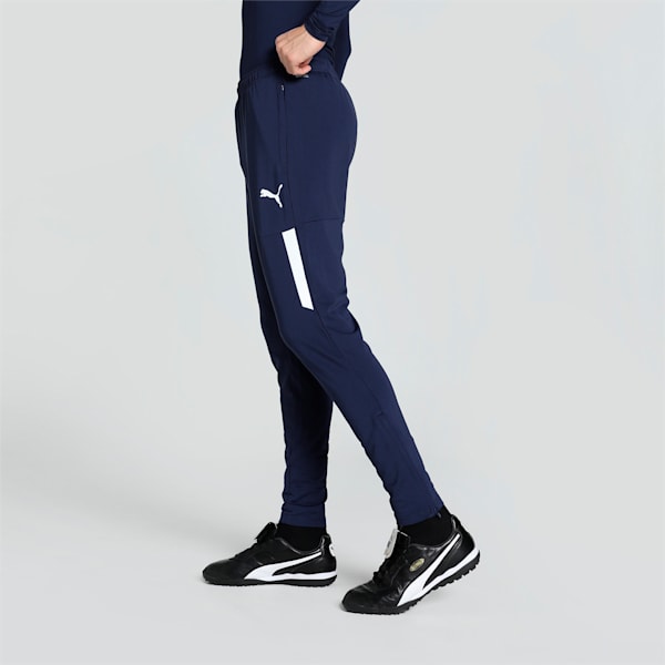 teamLIGA Pro Training Men's Football Pants, Peacoat-Puma White, extralarge-IND