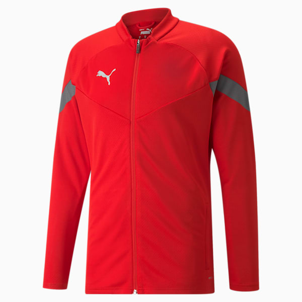 teamFINAL Training Men's Football Jacket, Puma Red-Smoked Pearl-Puma Silver