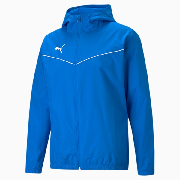 teamRISE All-Weather Men's Football Jacket, Electric Blue Lemonade, extralarge-IND