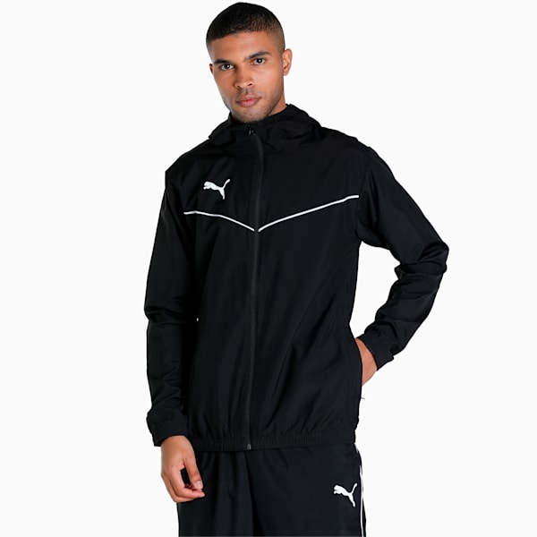 teamRISE All-Weather Men's Football Jacket, Puma Black-Puma White, extralarge-IND