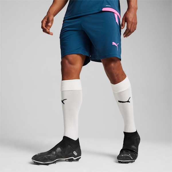 teamLIGA Men's Training Football Shorts, Ocean Tropic-Poison Pink, extralarge-IND