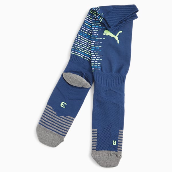 Men's Football Socks, Persian Blue-Ultra Blue, extralarge-GBR