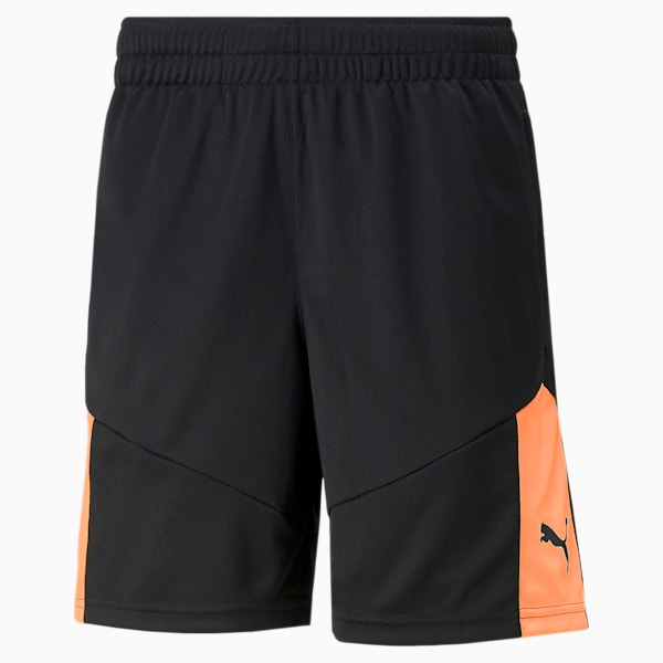 Shorts de fútbol para hombre individualFINAL Training, Puma Black-Neon Citrus, extralarge