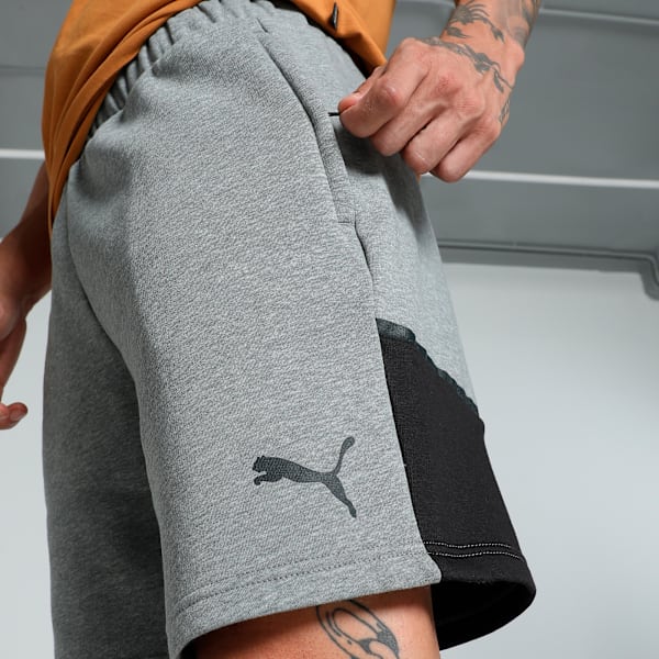 teamCUP Casuals Men's Football Shorts, Medium Gray Heather, extralarge-IND