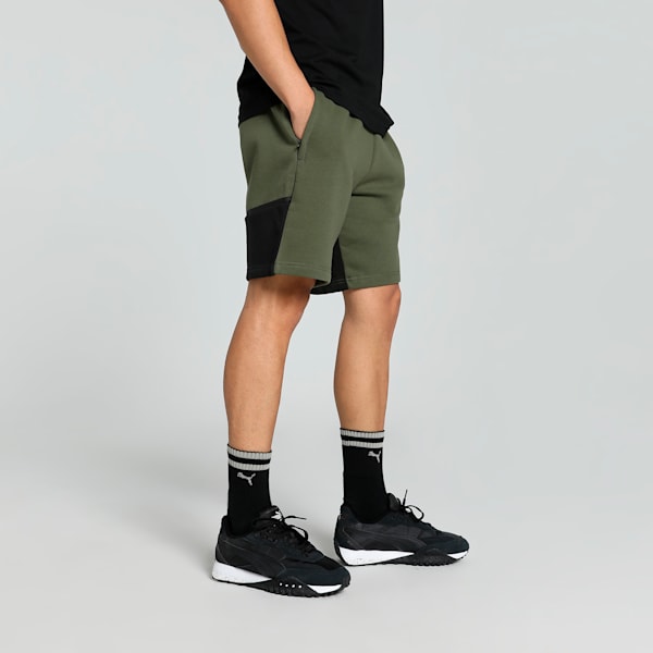 teamCUP Casuals Men's Football Shorts, Green Moss, extralarge-IND