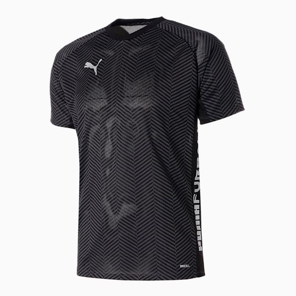 メンズ サッカー プーマ FUSSBAL HYBRID AOP 半袖 Tシャツ, Puma Black, extralarge-JPN