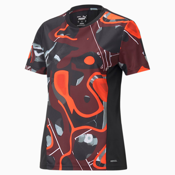individualLiga Graphic Football Jersey Women, Puma Black-Aubergine, extralarge-GBR
