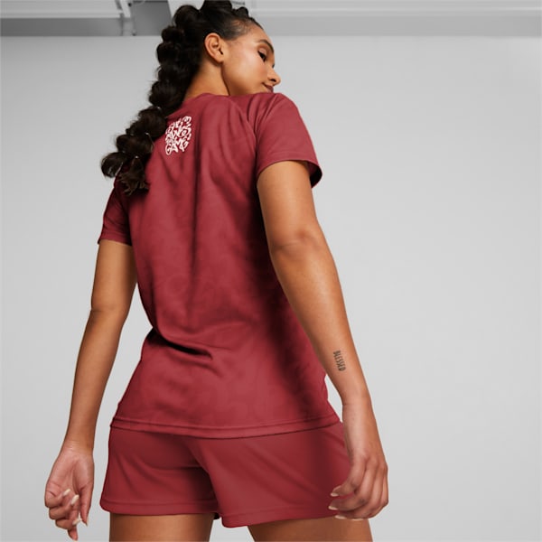 SHE MOVES THE GAME Football Jersey Women, Intense Red
